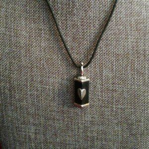 Vintage Brighton Drop Necklace on Black Chord